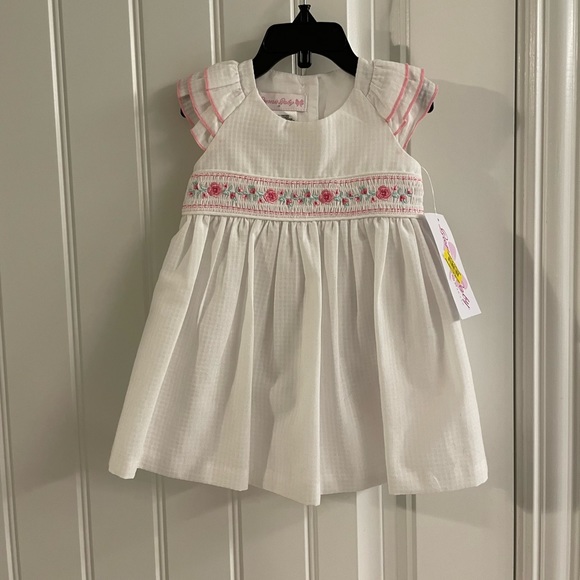 NWT Bonnie Baby 12 month smocked dress - Picture 1 of 6